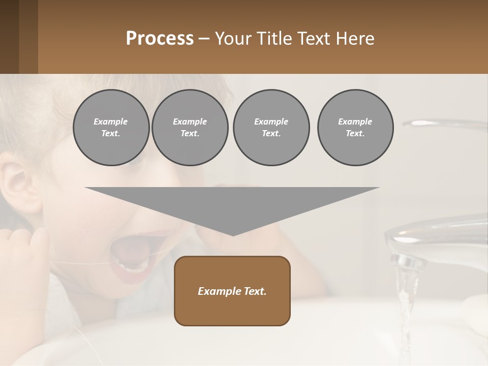 A Child Brushing His Teeth In Front Of A Sink PowerPoint Template