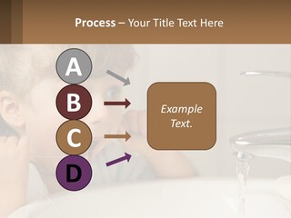 A Child Brushing His Teeth In Front Of A Sink PowerPoint Template