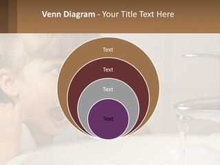 A Child Brushing His Teeth In Front Of A Sink PowerPoint Template