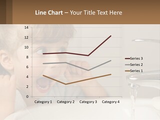 A Child Brushing His Teeth In Front Of A Sink PowerPoint Template