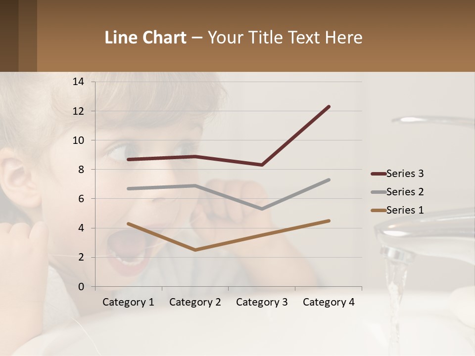 A Child Brushing His Teeth In Front Of A Sink PowerPoint Template