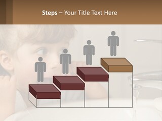 A Child Brushing His Teeth In Front Of A Sink PowerPoint Template