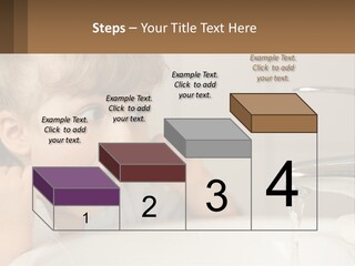 A Child Brushing His Teeth In Front Of A Sink PowerPoint Template