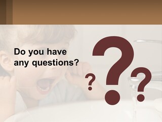 A Child Brushing His Teeth In Front Of A Sink PowerPoint Template