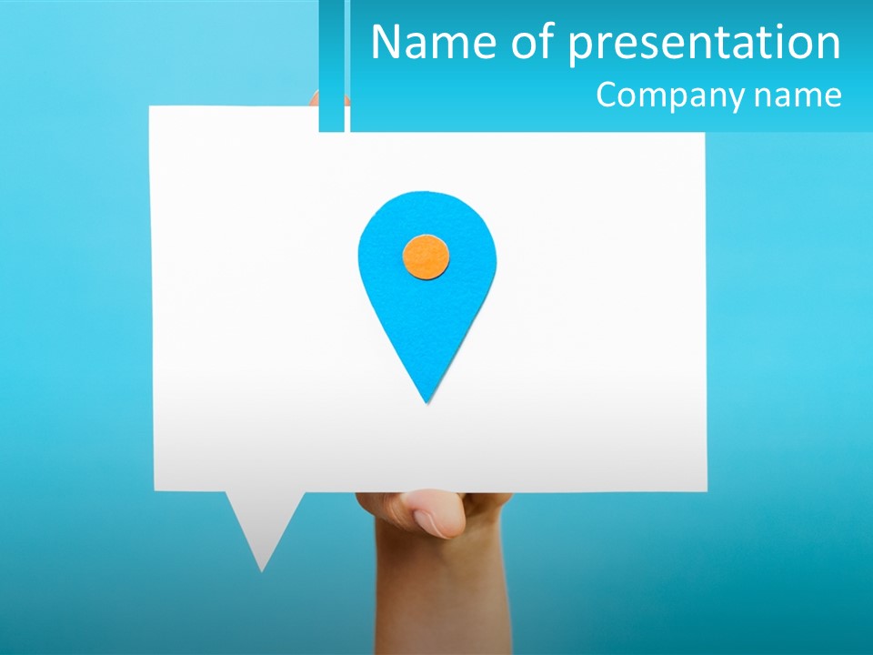 A Person Holding A Piece Of Paper With A Pin On It PowerPoint Template