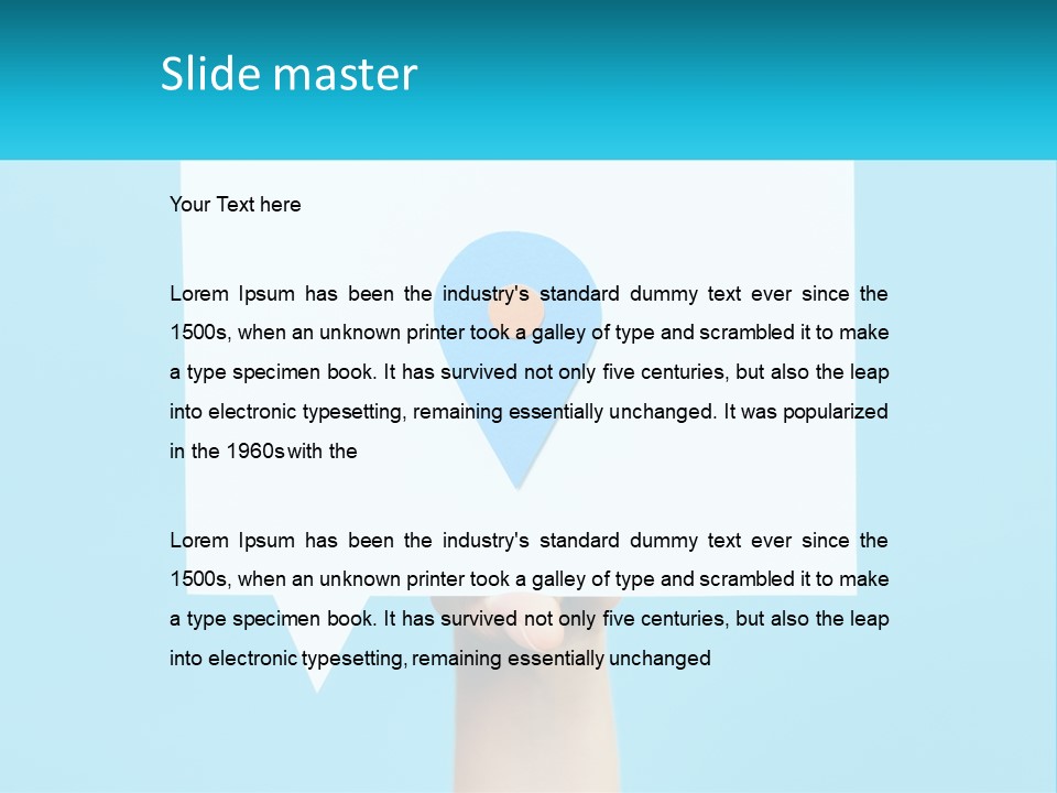 A Person Holding A Piece Of Paper With A Pin On It PowerPoint Template