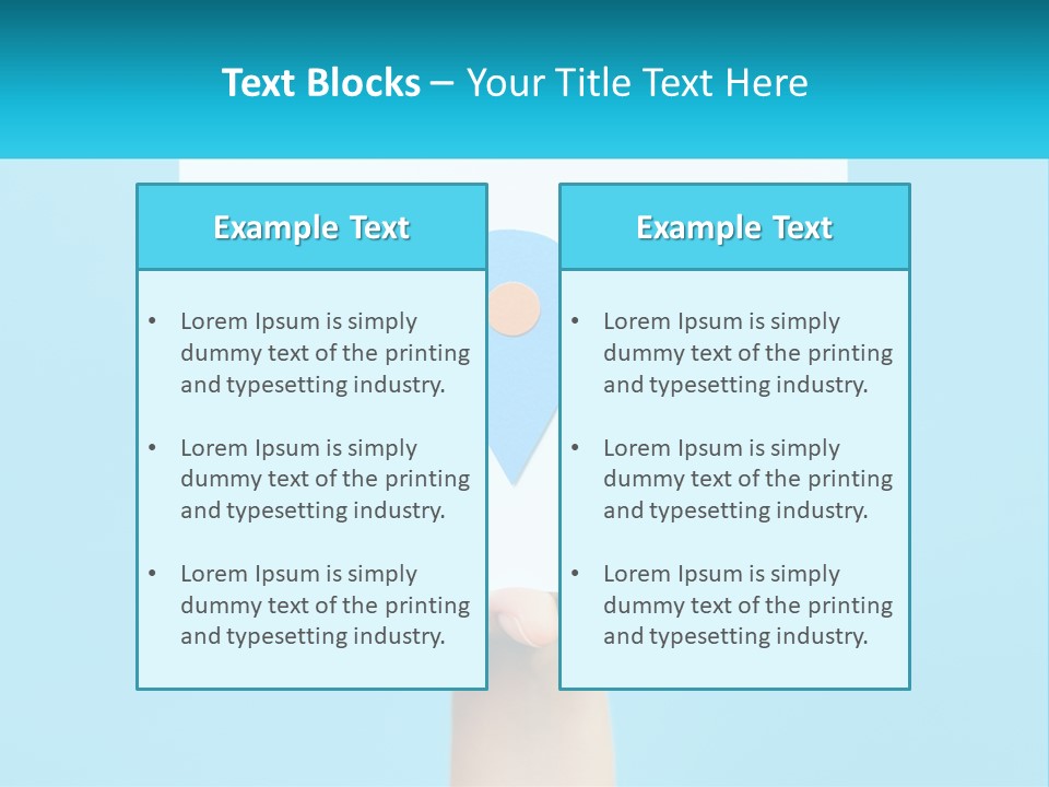 A Person Holding A Piece Of Paper With A Pin On It PowerPoint Template