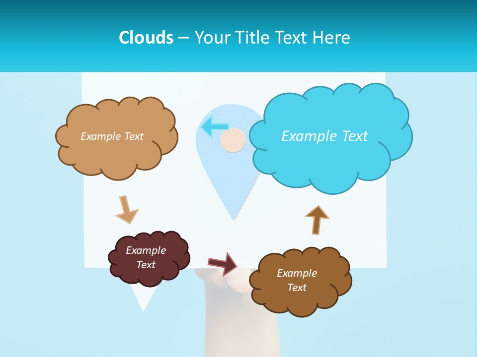 A Person Holding A Piece Of Paper With A Pin On It PowerPoint Template