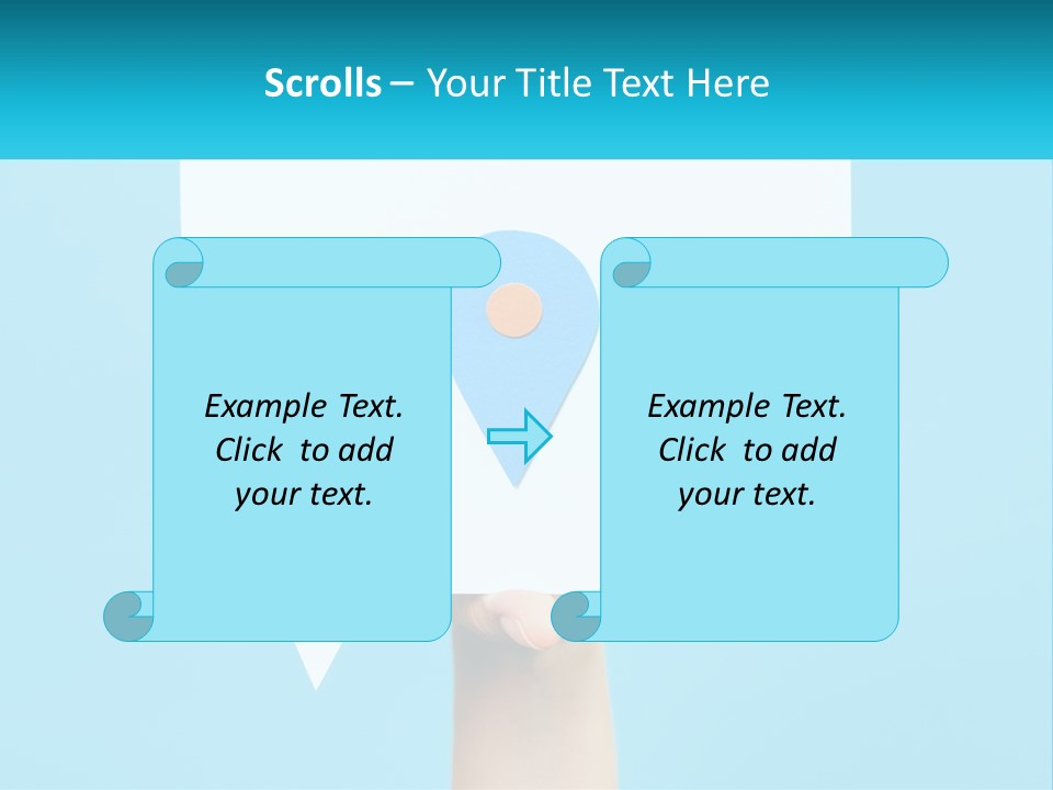 A Person Holding A Piece Of Paper With A Pin On It PowerPoint Template