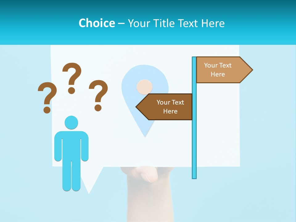 A Person Holding A Piece Of Paper With A Pin On It PowerPoint Template