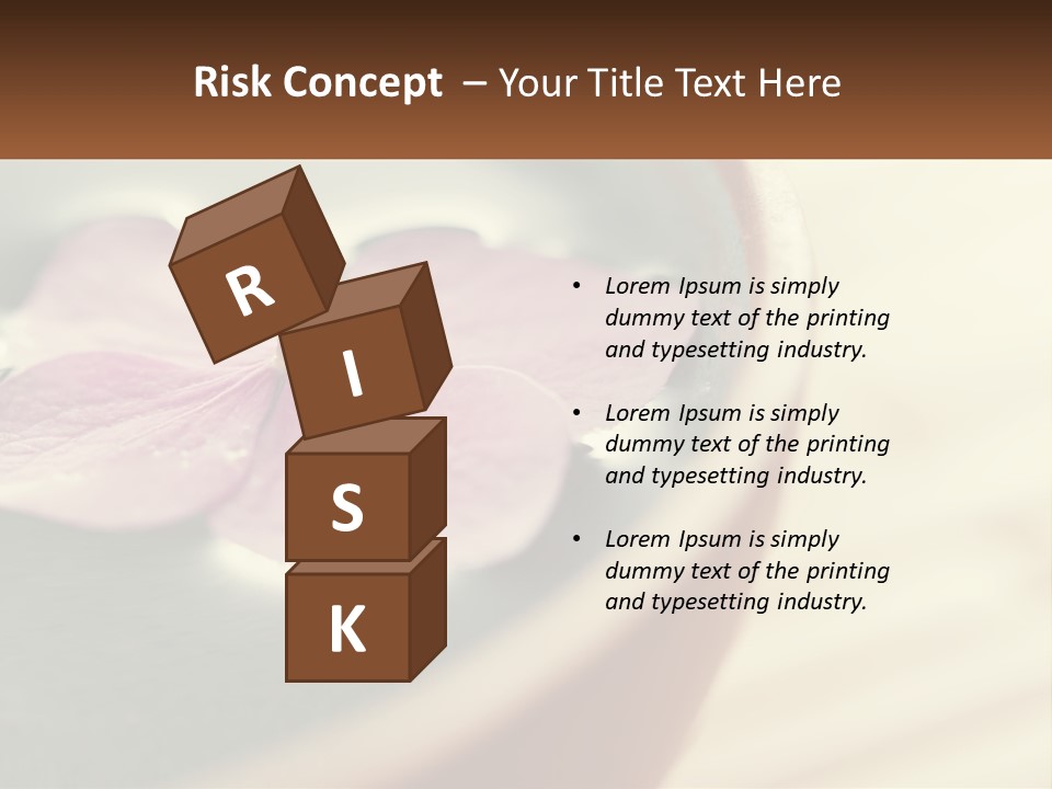 A Pink Flower Floating In A Bowl Of Water PowerPoint Template