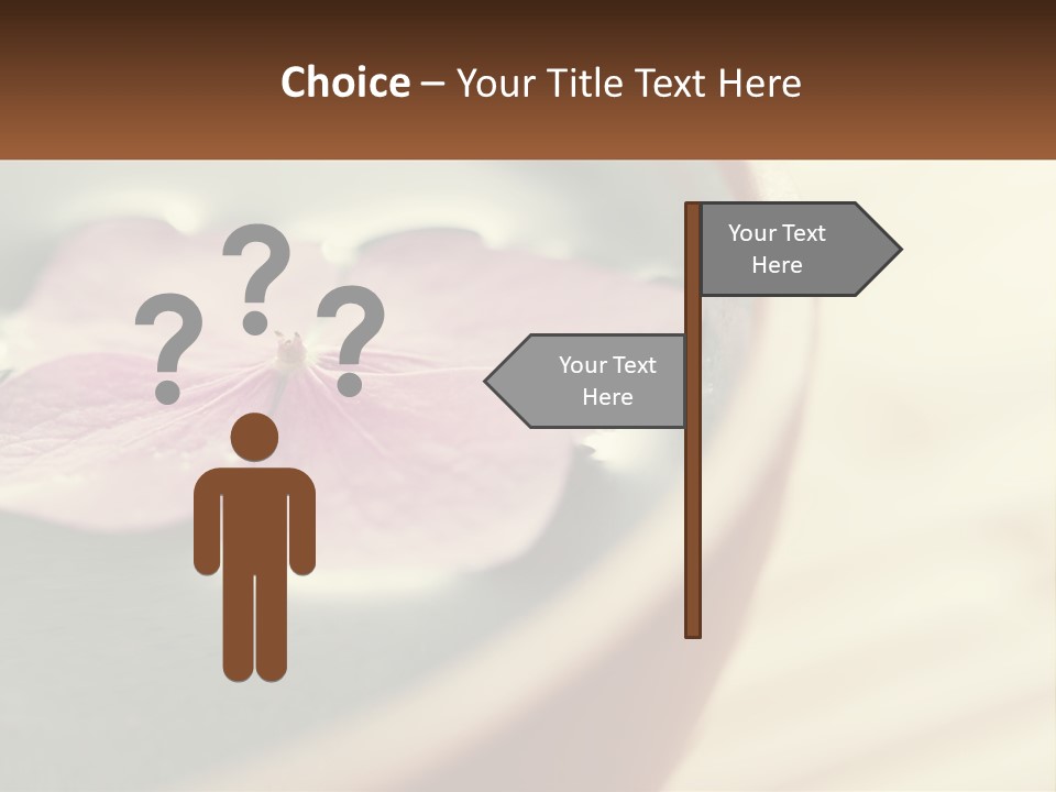 A Pink Flower Floating In A Bowl Of Water PowerPoint Template