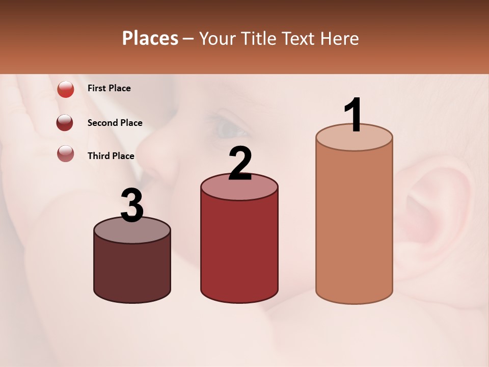 A Baby Is Holding Its Hand Up To Its Face PowerPoint Template