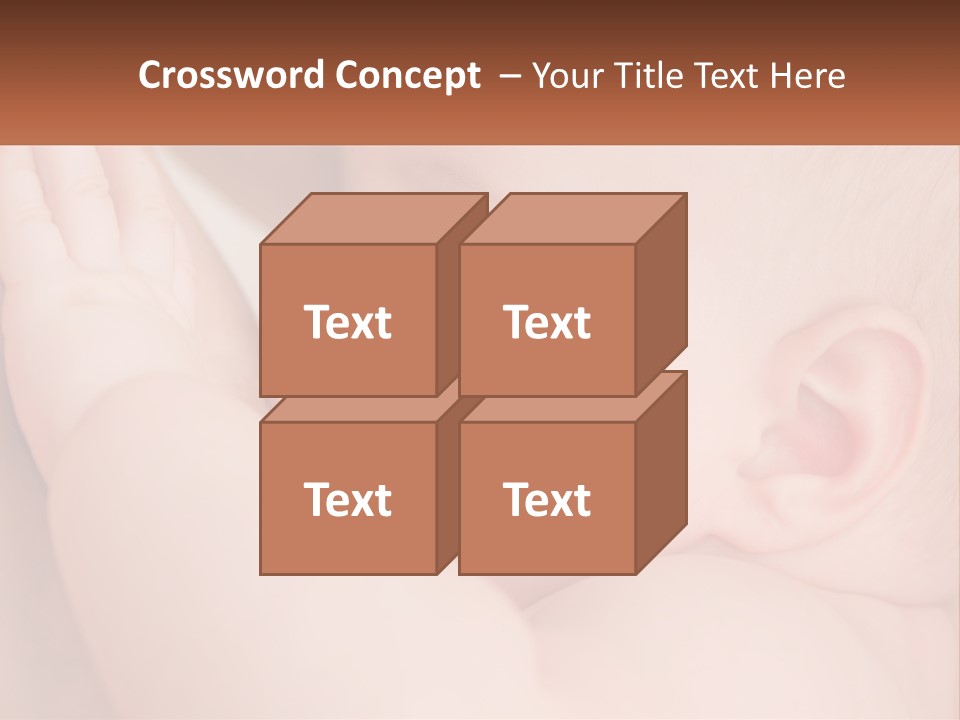A Baby Is Holding Its Hand Up To Its Face PowerPoint Template