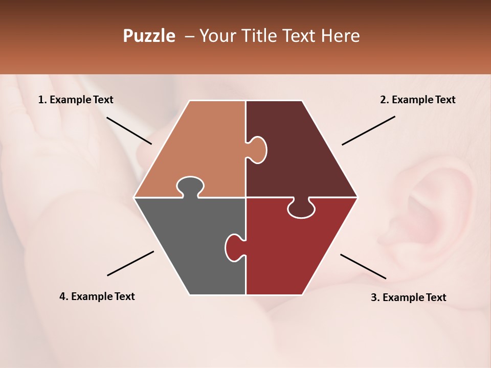 A Baby Is Holding Its Hand Up To Its Face PowerPoint Template