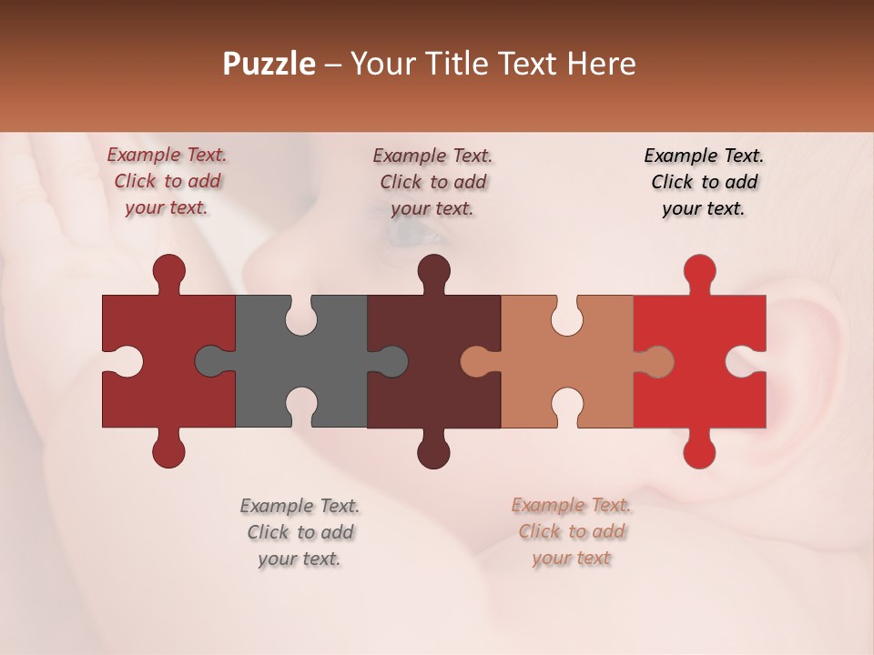 A Baby Is Holding Its Hand Up To Its Face PowerPoint Template