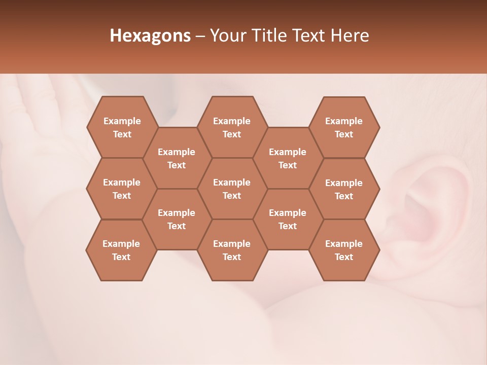 A Baby Is Holding Its Hand Up To Its Face PowerPoint Template