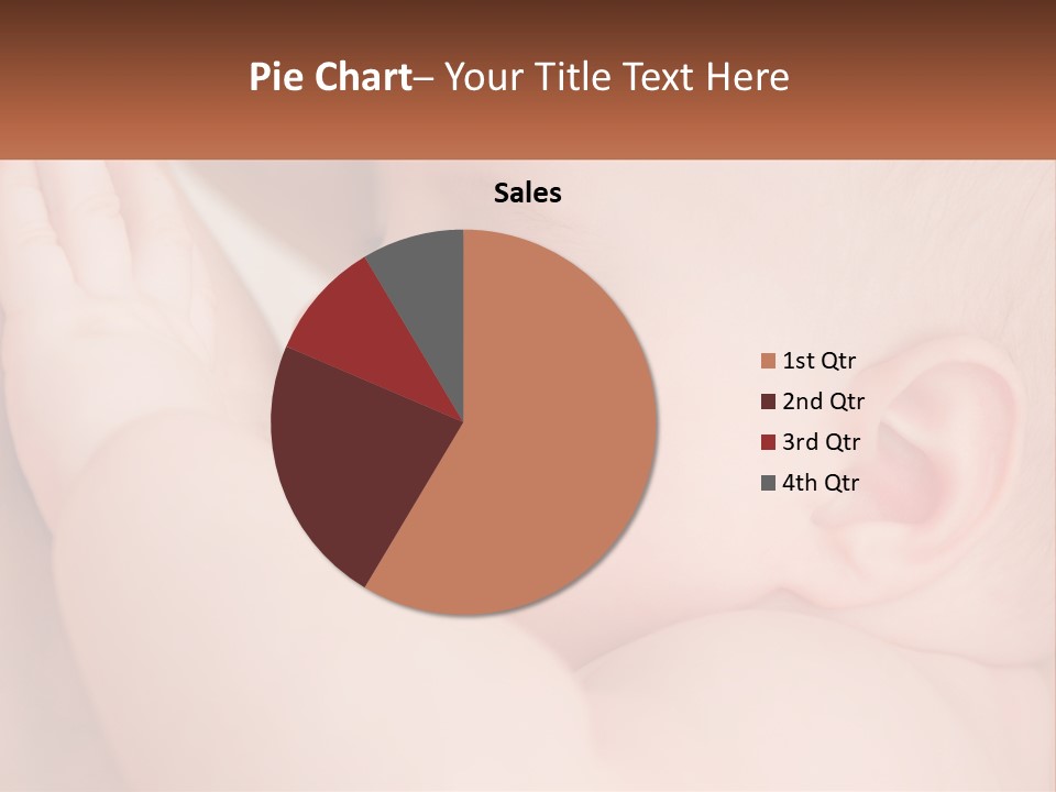 A Baby Is Holding Its Hand Up To Its Face PowerPoint Template