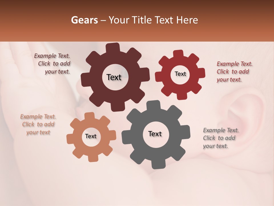 A Baby Is Holding Its Hand Up To Its Face PowerPoint Template