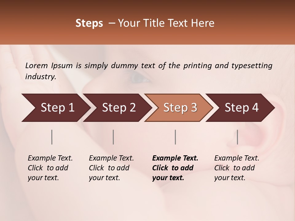 A Baby Is Holding Its Hand Up To Its Face PowerPoint Template
