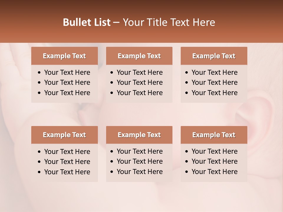 A Baby Is Holding Its Hand Up To Its Face PowerPoint Template