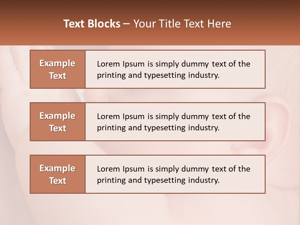 A Baby Is Holding Its Hand Up To Its Face PowerPoint Template
