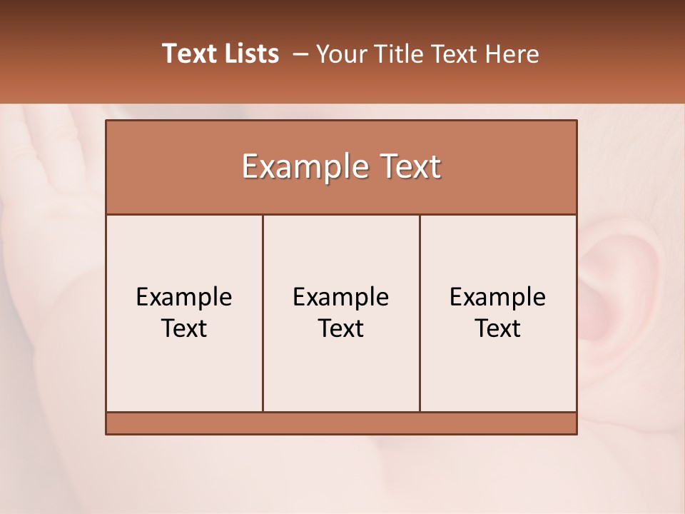 A Baby Is Holding Its Hand Up To Its Face PowerPoint Template