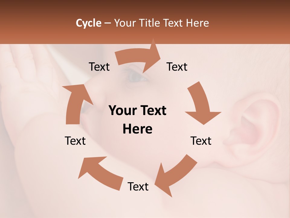 A Baby Is Holding Its Hand Up To Its Face PowerPoint Template
