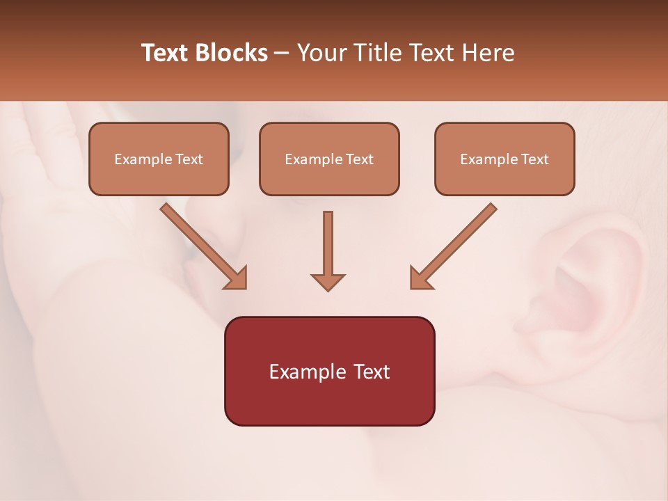 A Baby Is Holding Its Hand Up To Its Face PowerPoint Template