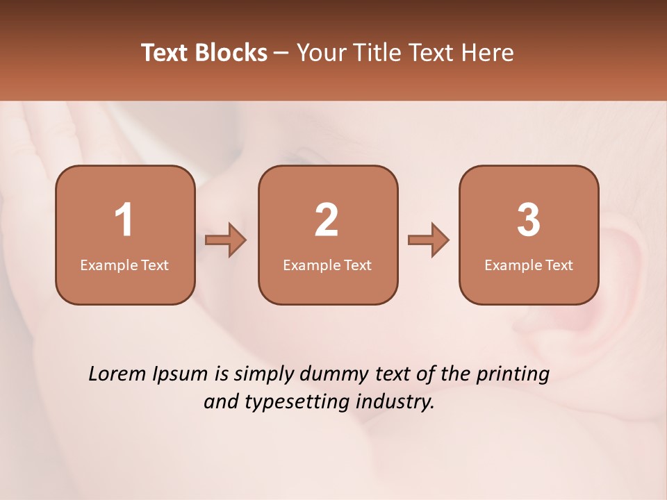 A Baby Is Holding Its Hand Up To Its Face PowerPoint Template