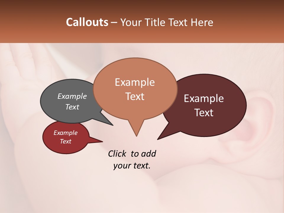 A Baby Is Holding Its Hand Up To Its Face PowerPoint Template