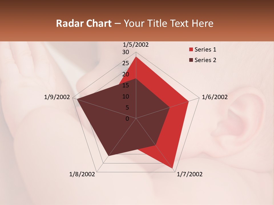 A Baby Is Holding Its Hand Up To Its Face PowerPoint Template