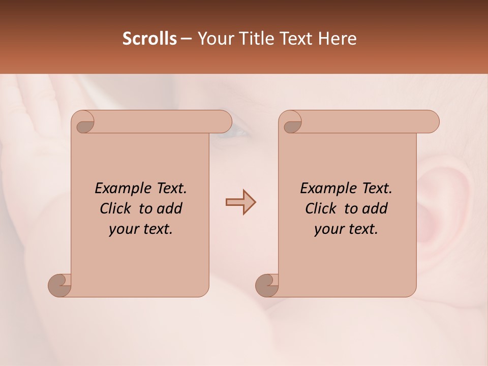 A Baby Is Holding Its Hand Up To Its Face PowerPoint Template