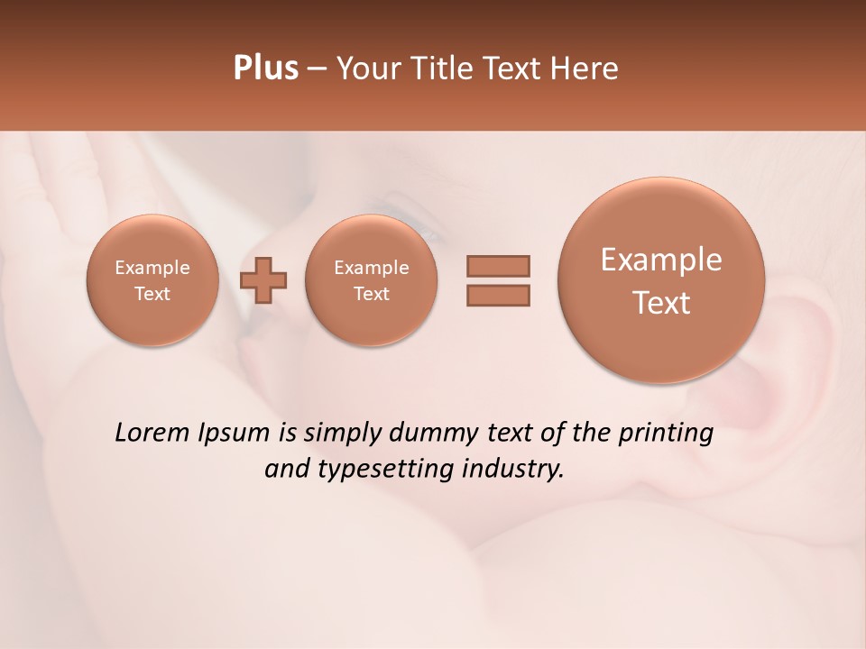 A Baby Is Holding Its Hand Up To Its Face PowerPoint Template