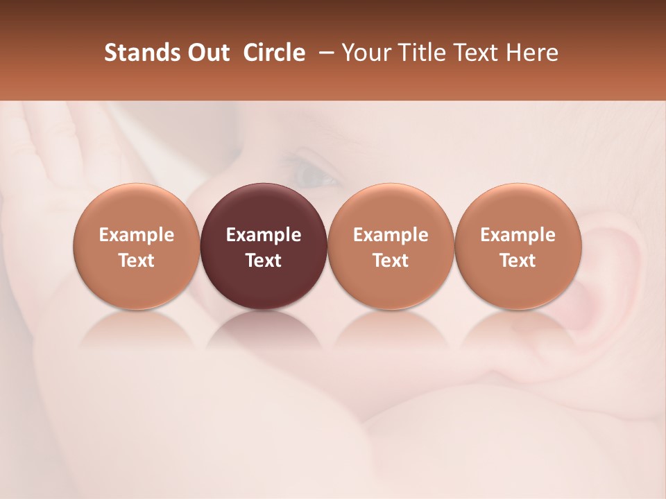 A Baby Is Holding Its Hand Up To Its Face PowerPoint Template