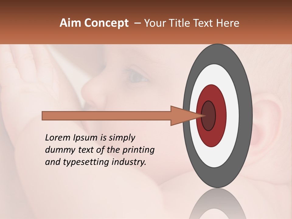 A Baby Is Holding Its Hand Up To Its Face PowerPoint Template