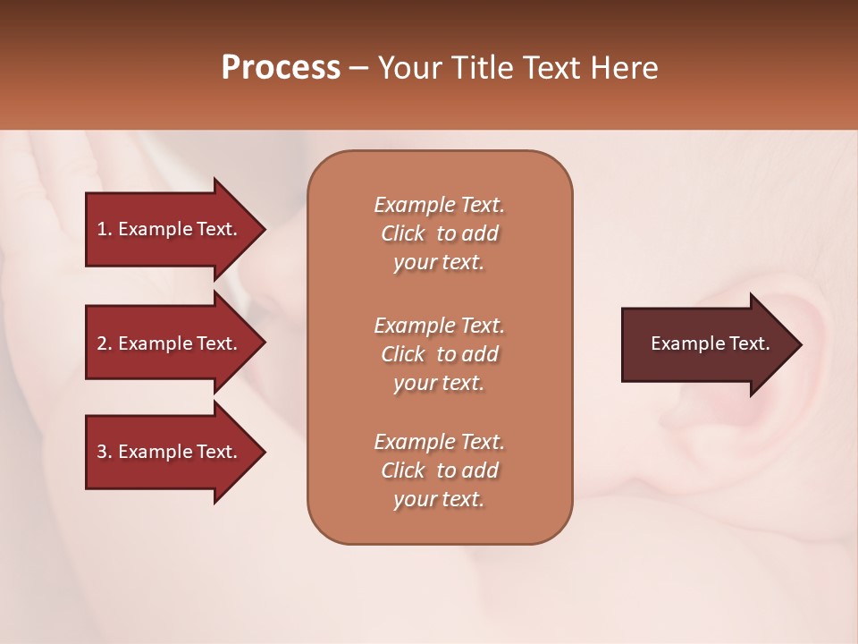 A Baby Is Holding Its Hand Up To Its Face PowerPoint Template