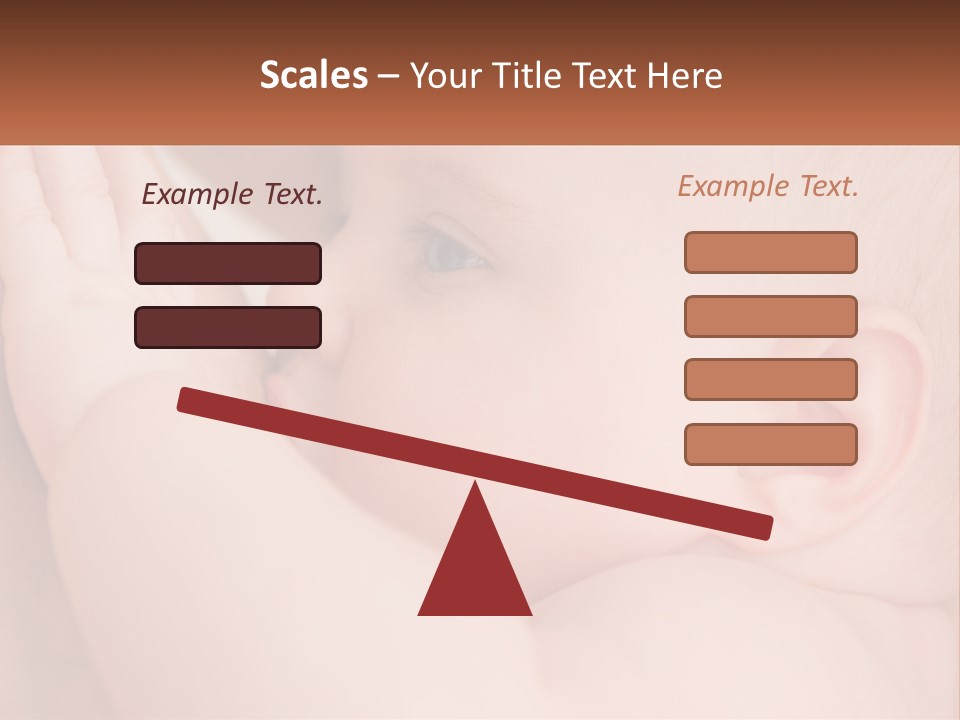 A Baby Is Holding Its Hand Up To Its Face PowerPoint Template