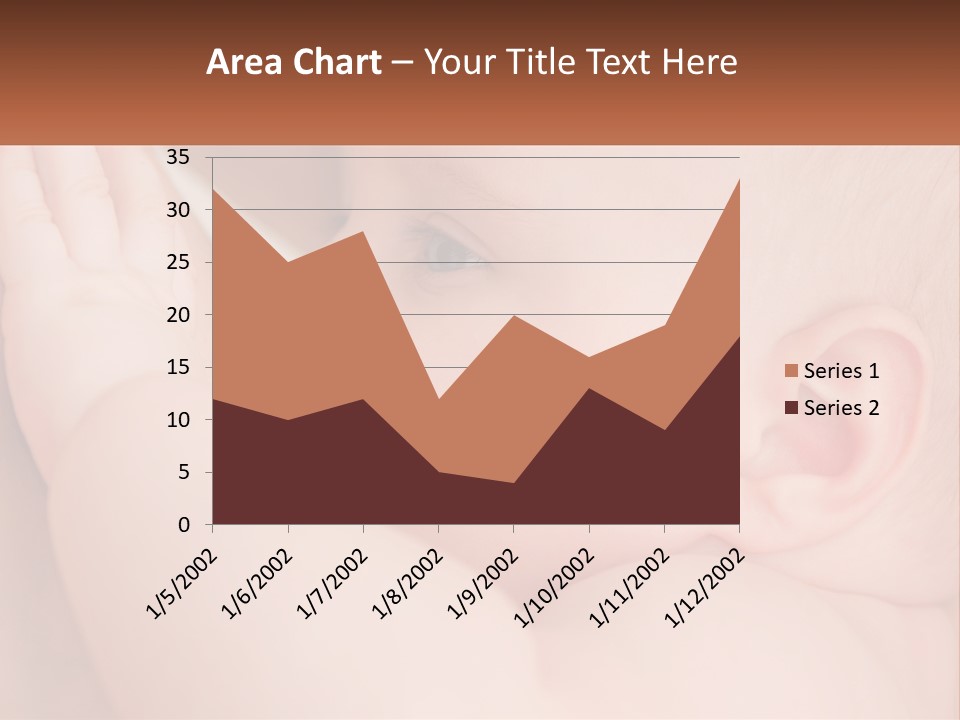 A Baby Is Holding Its Hand Up To Its Face PowerPoint Template