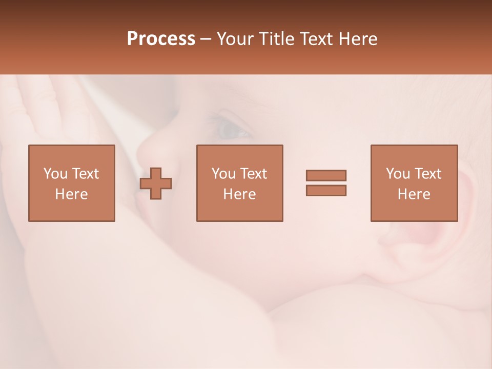 A Baby Is Holding Its Hand Up To Its Face PowerPoint Template