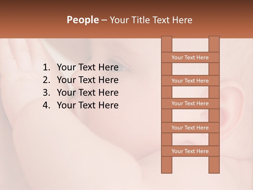 A Baby Is Holding Its Hand Up To Its Face PowerPoint Template