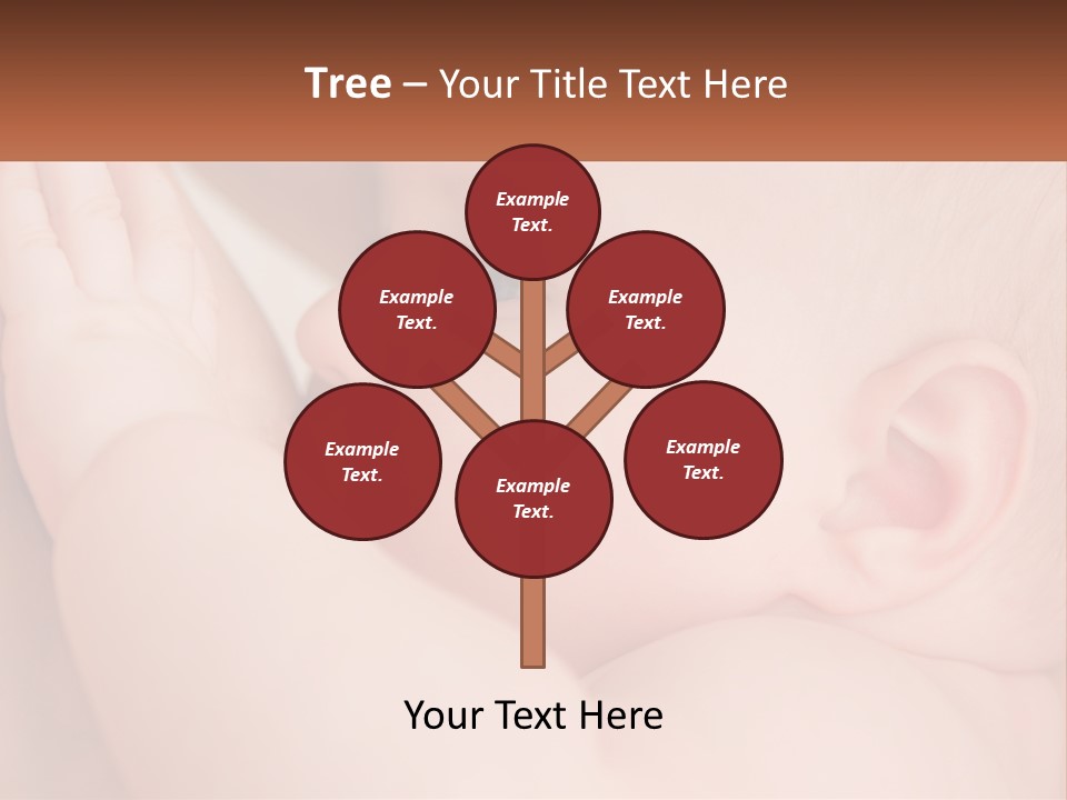 A Baby Is Holding Its Hand Up To Its Face PowerPoint Template