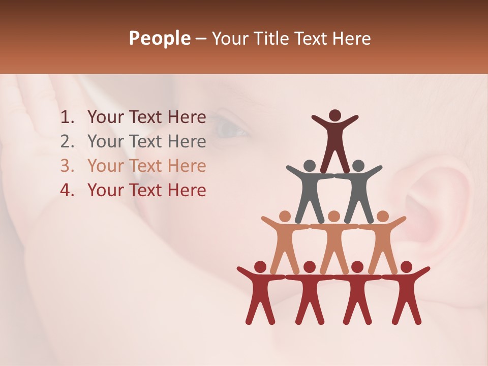 A Baby Is Holding Its Hand Up To Its Face PowerPoint Template