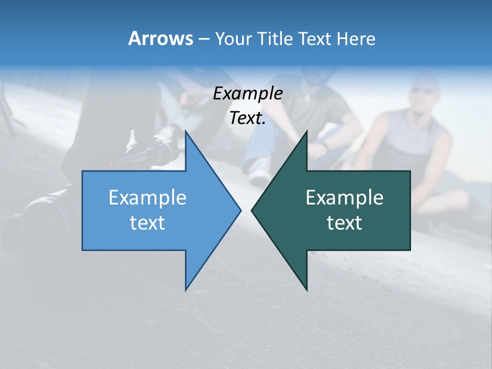 Two Men Sitting On The Ground With A Camera PowerPoint Template
