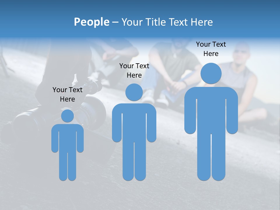 Two Men Sitting On The Ground With A Camera PowerPoint Template