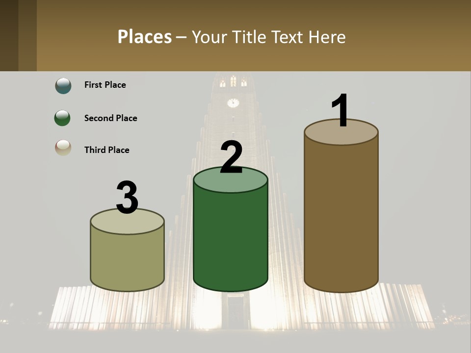 A Very Tall Building With A Clock At The Top PowerPoint Template