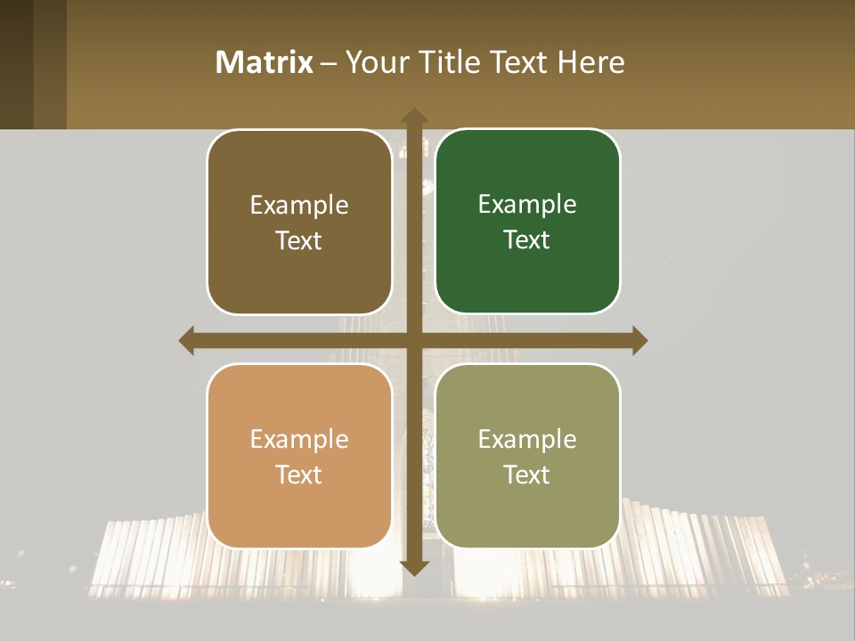 A Very Tall Building With A Clock At The Top PowerPoint Template