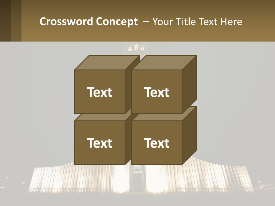 A Very Tall Building With A Clock At The Top PowerPoint Template