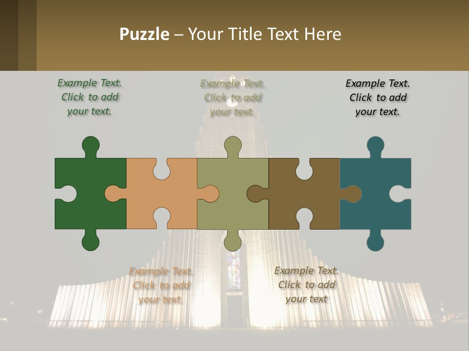 A Very Tall Building With A Clock At The Top PowerPoint Template