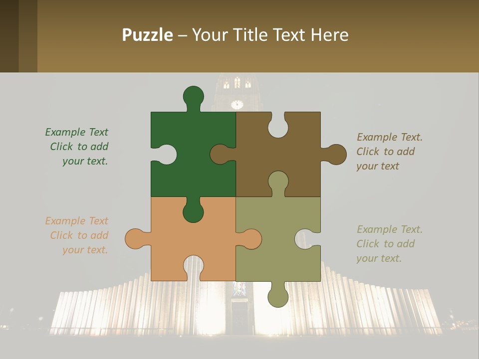 A Very Tall Building With A Clock At The Top PowerPoint Template